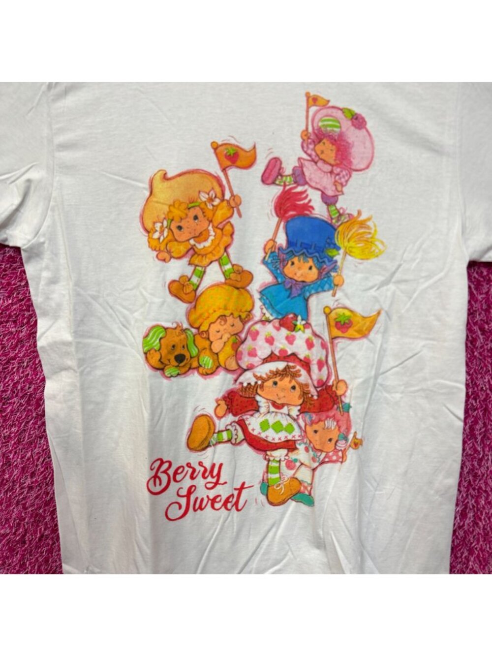 Strawberry Shortcake Berry Sweet Spirit Rally Cartoon Tee M - Picture 2 of 5
